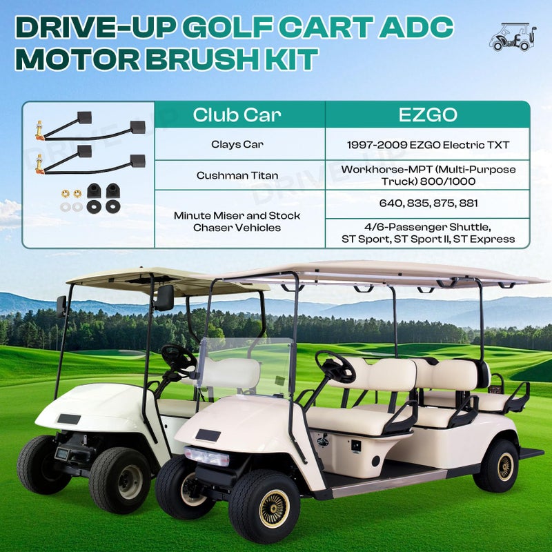 Drive-up مجموعة فرش محرك سيارة جولف ADC للقيادة، تناسب نادي السيارة EZGO 73120-G25 1021862-01، 102187101 - Image 5